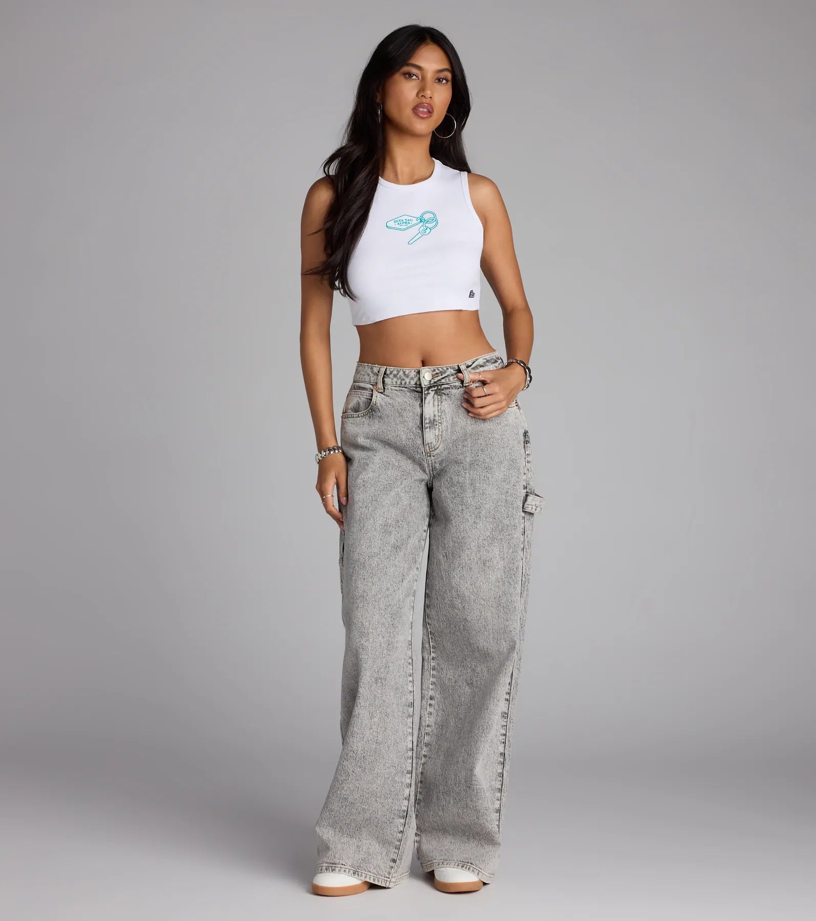 Keys To ZTA Crew Neck Crop Tank Top