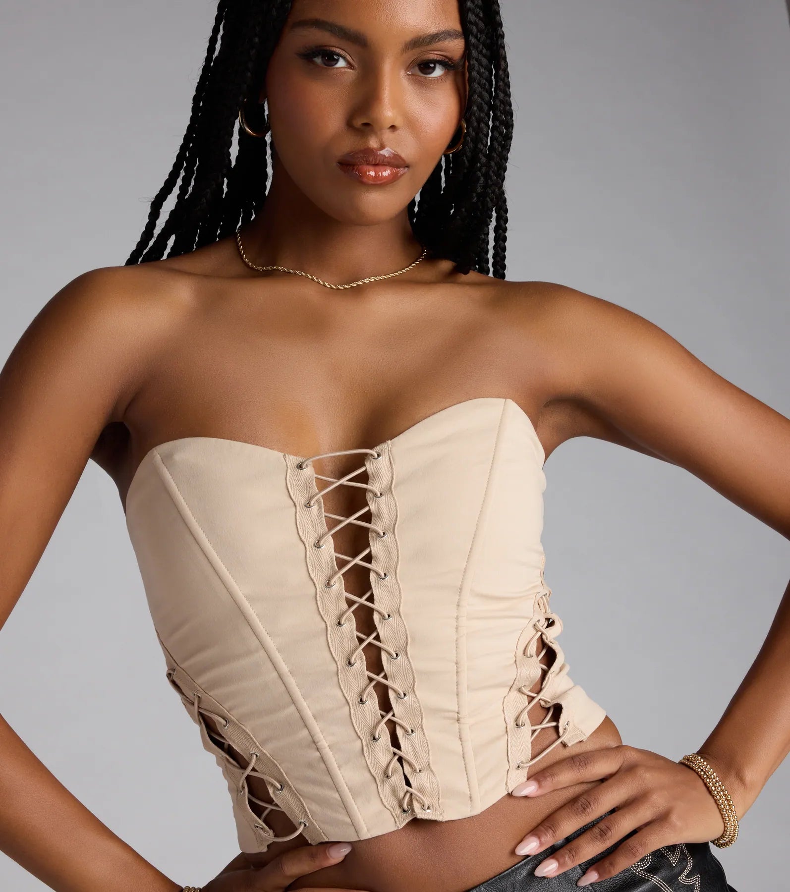 Tied Up And Tempting Corset Top
