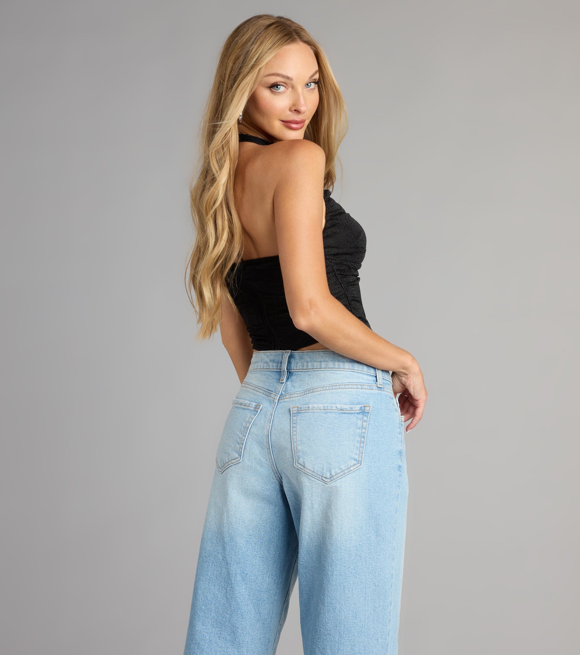 Afterglow Vibes Halter Crop Top