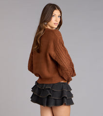 Snuggle Season Cable Knit Sweater