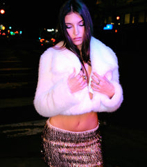 High Drama Cropped Faux Fur Jacket