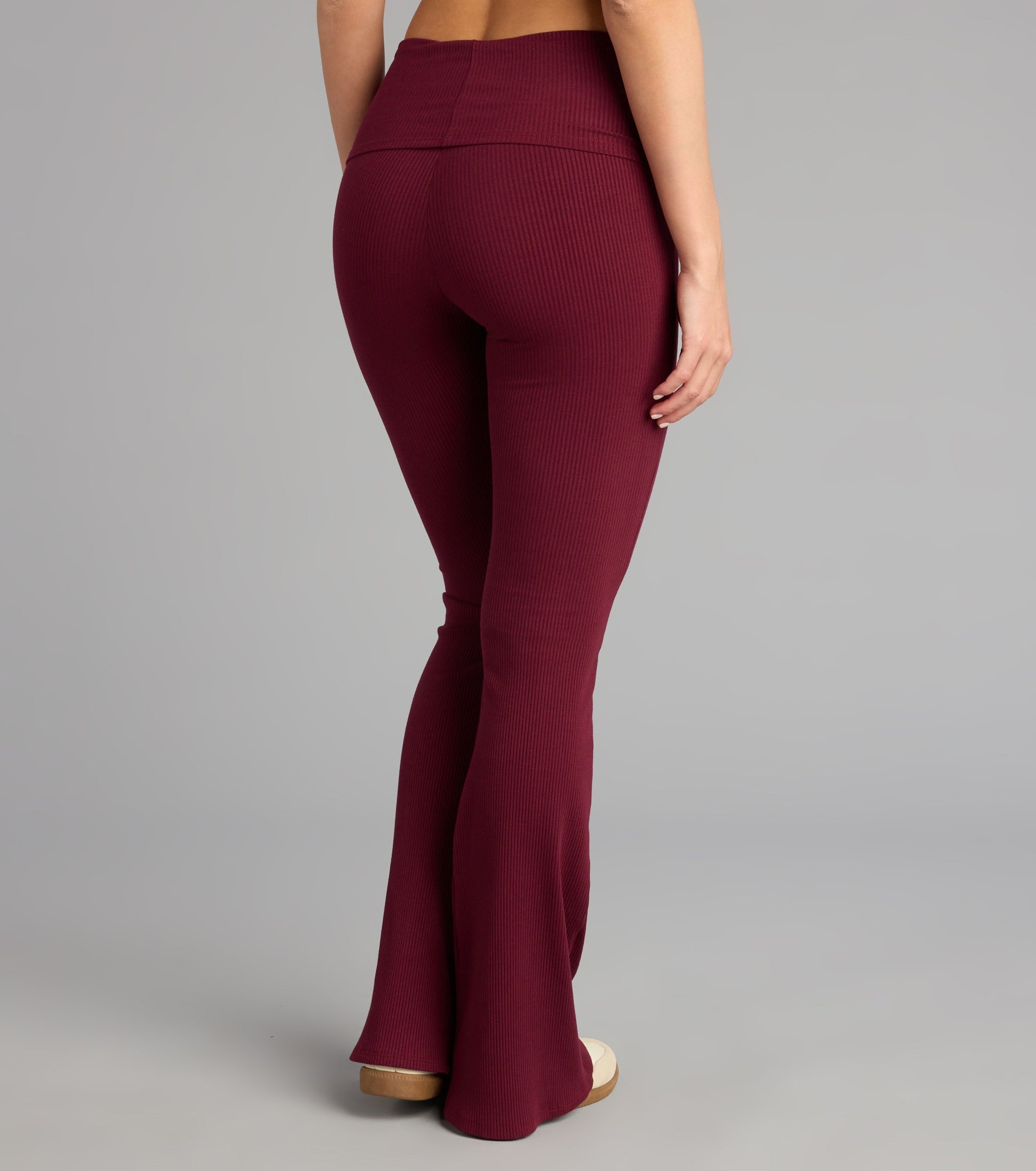 Chill Time Rib Knit Flare Pants