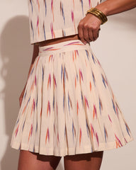 Terra Sol Abstract Cotton Mini Skirt