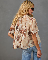 Meadow Muse Mock Neck Floral Blouse