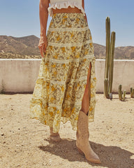 Worth Knowing Tiered Floral Maxi Skirt