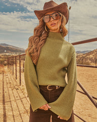 Kirsten Ribbed Knit Mockneck Sweater