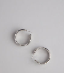 Polished Shine Hoop Earrings