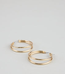 Double Trouble Chunky Hoop Earrings