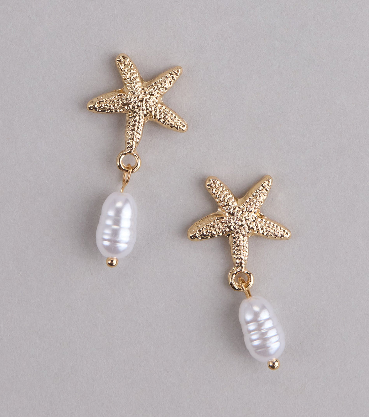 Coastal Crush Starfish And Pearl Drop Earrings