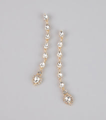 Cascading Glamour Rhinestone Earrings
