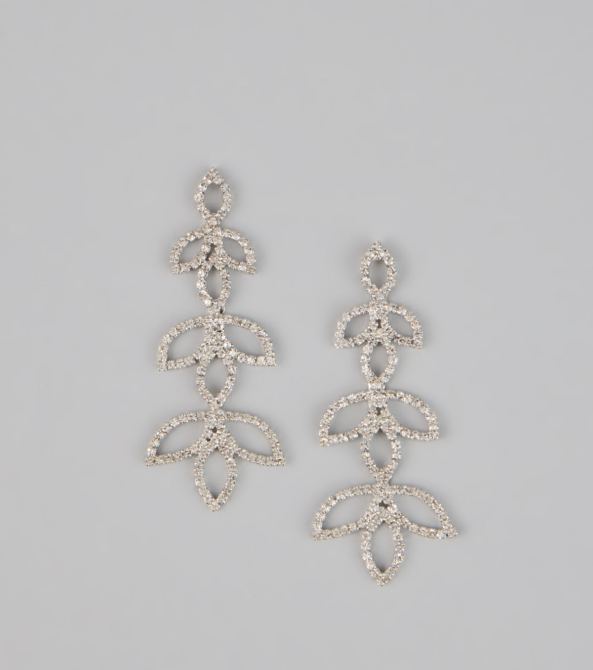 Enchanted Leaf Rhinestone Earrings