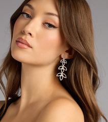 Enchanted Leaf Rhinestone Earrings