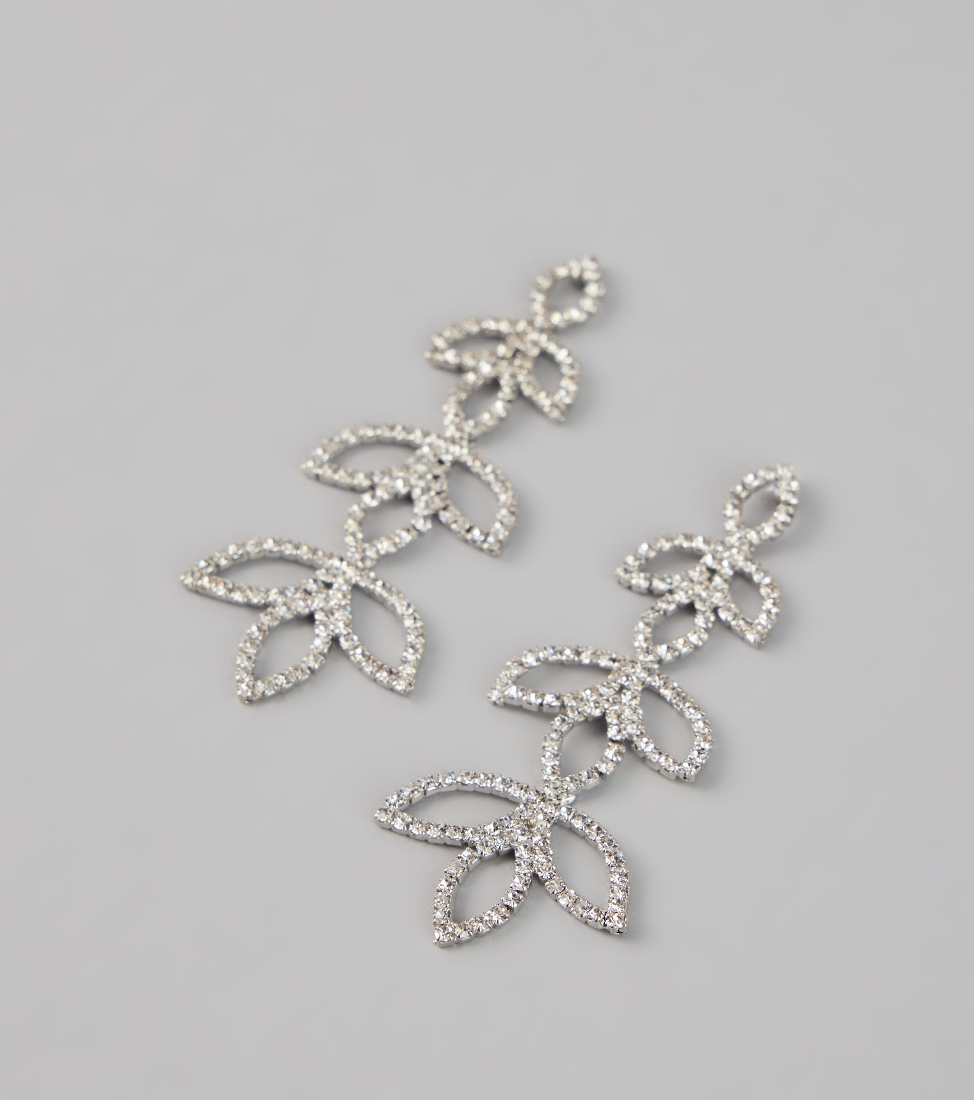 Enchanted Leaf Rhinestone Earrings