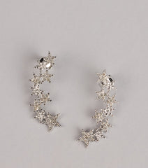 Shooting Star Rhinestone Ear Cuff