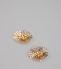 Sunlit Petal Statement Earrings