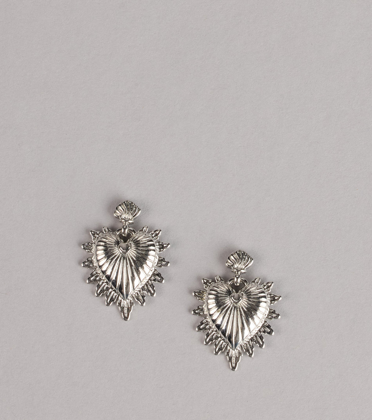 Burning Love Sacred Heart Earrings