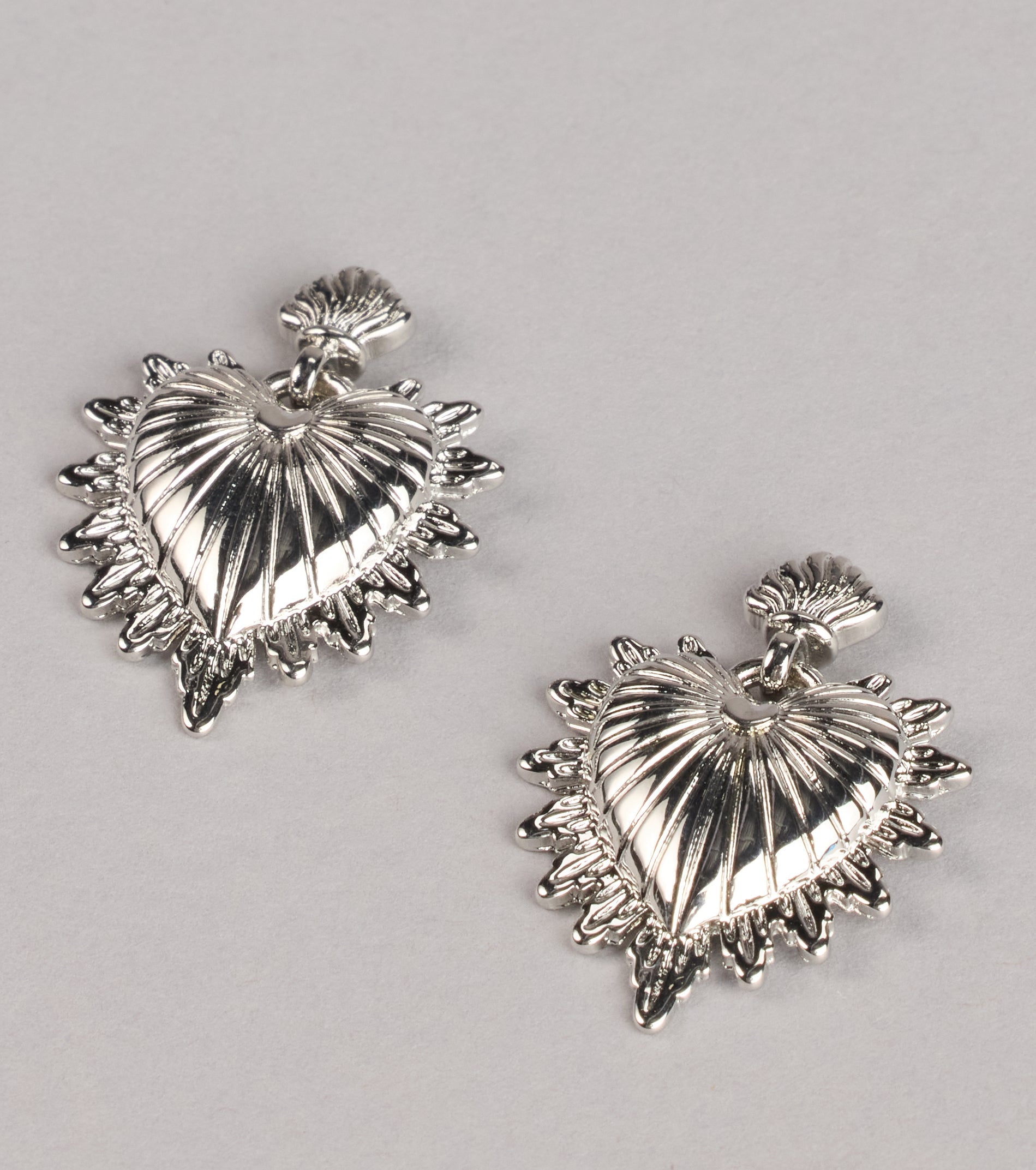 Burning Love Sacred Heart Earrings