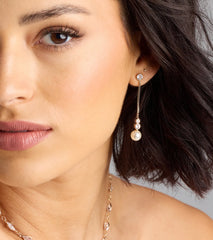 Set In Stone Pearl Rhinestone Earrings