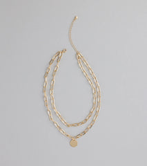 Level Up Layered Paperclip Chain Necklace