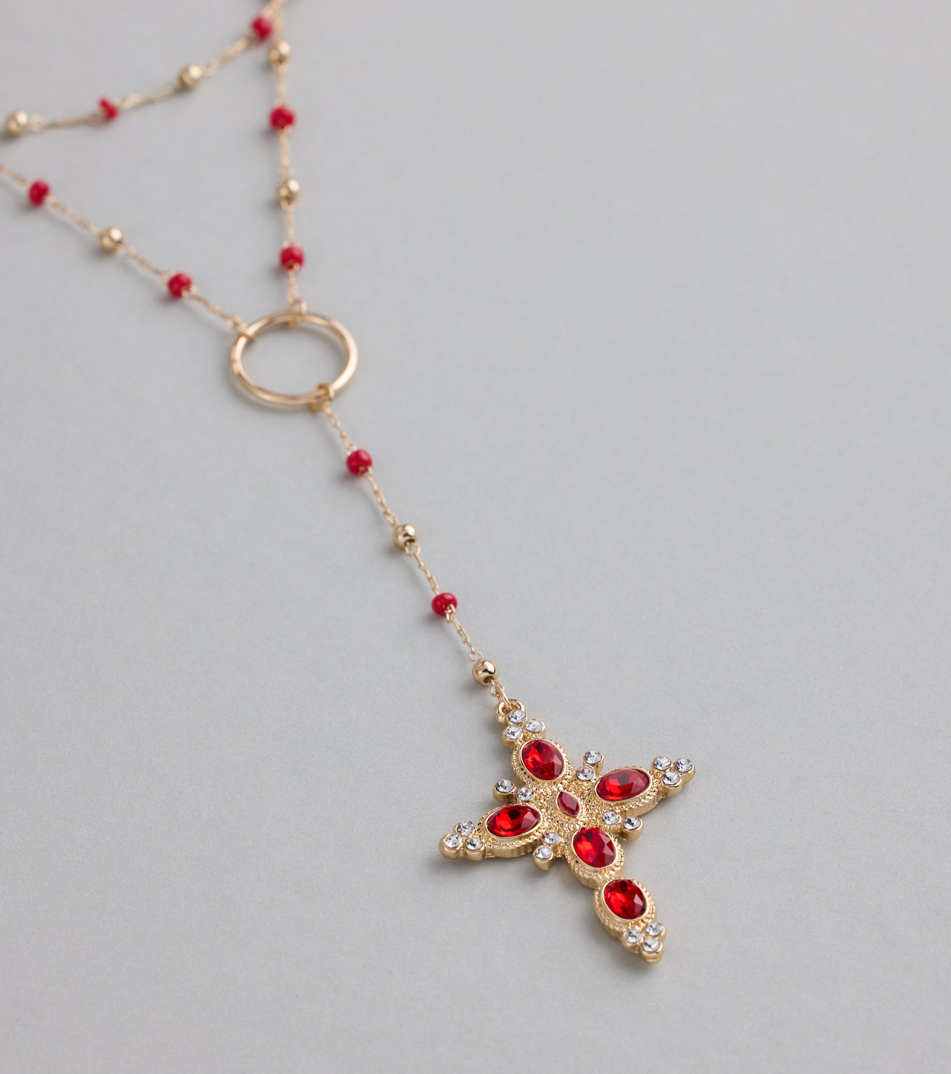 Bless Your Drama Layered Cross Necklace