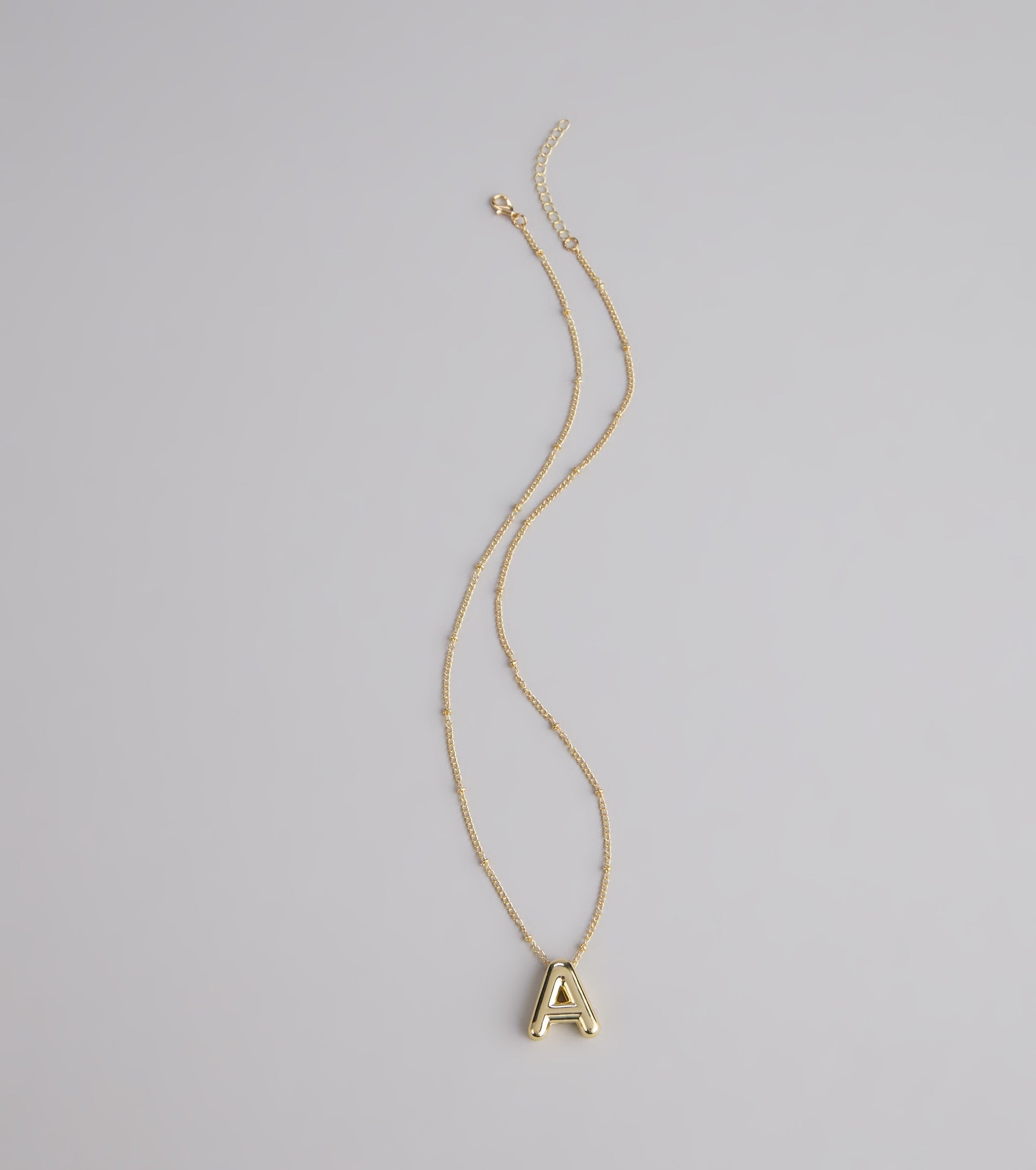 Say It Bold Bubble Letter Charm Necklace