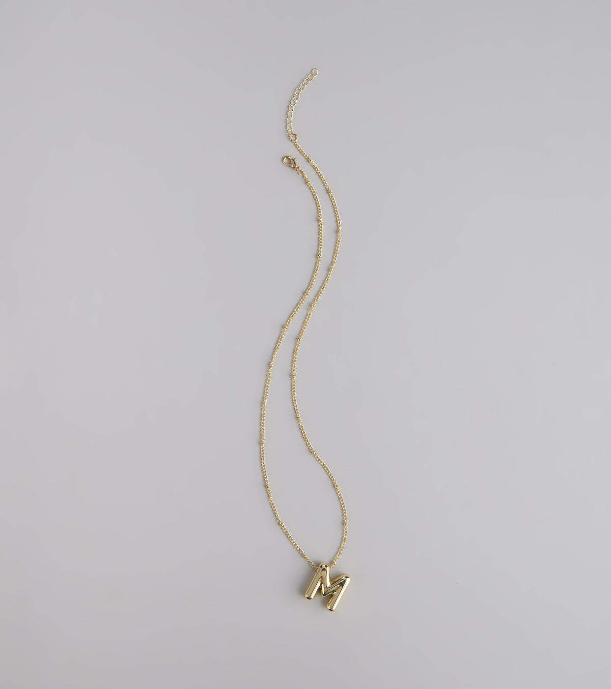 Say It Bold Bubble Letter Charm Necklace