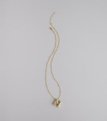 Say It Bold Bubble Letter Charm Necklace