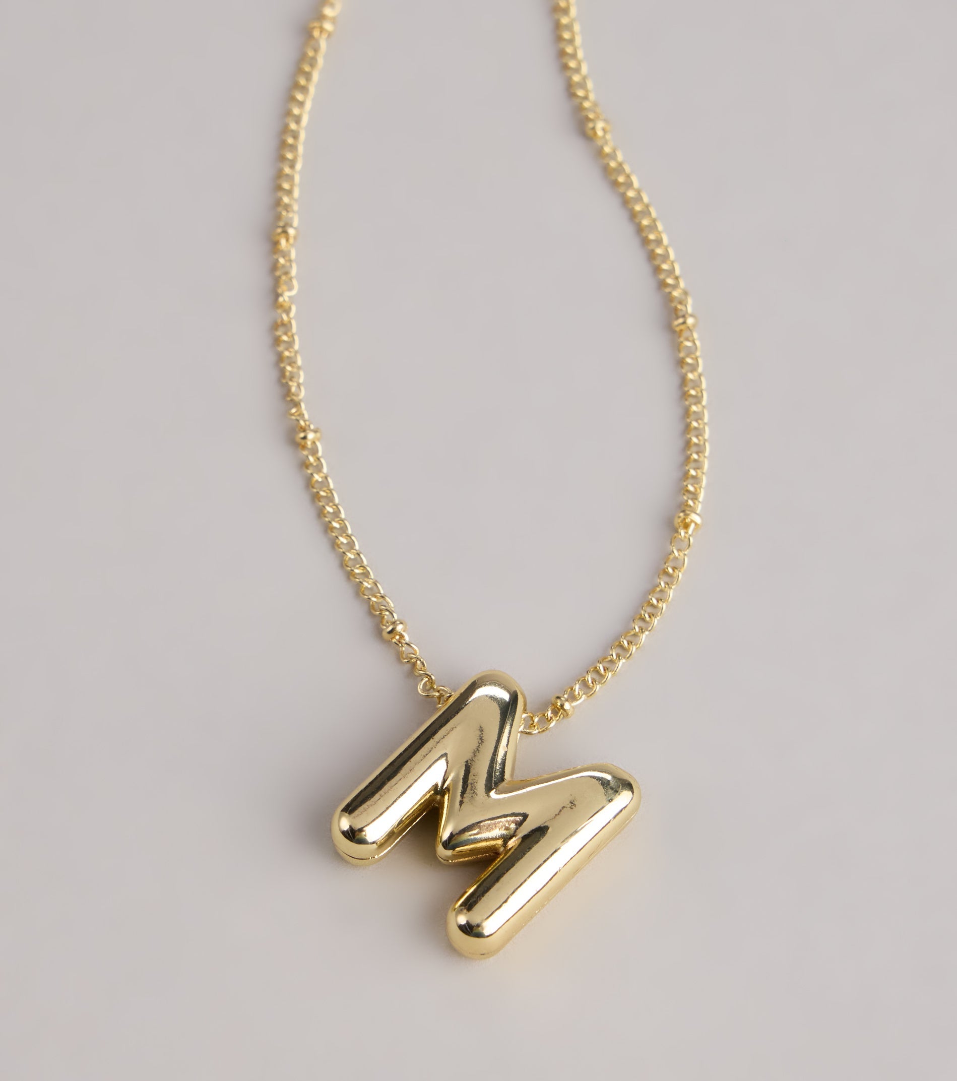 Say It Bold Bubble Letter Charm Necklace