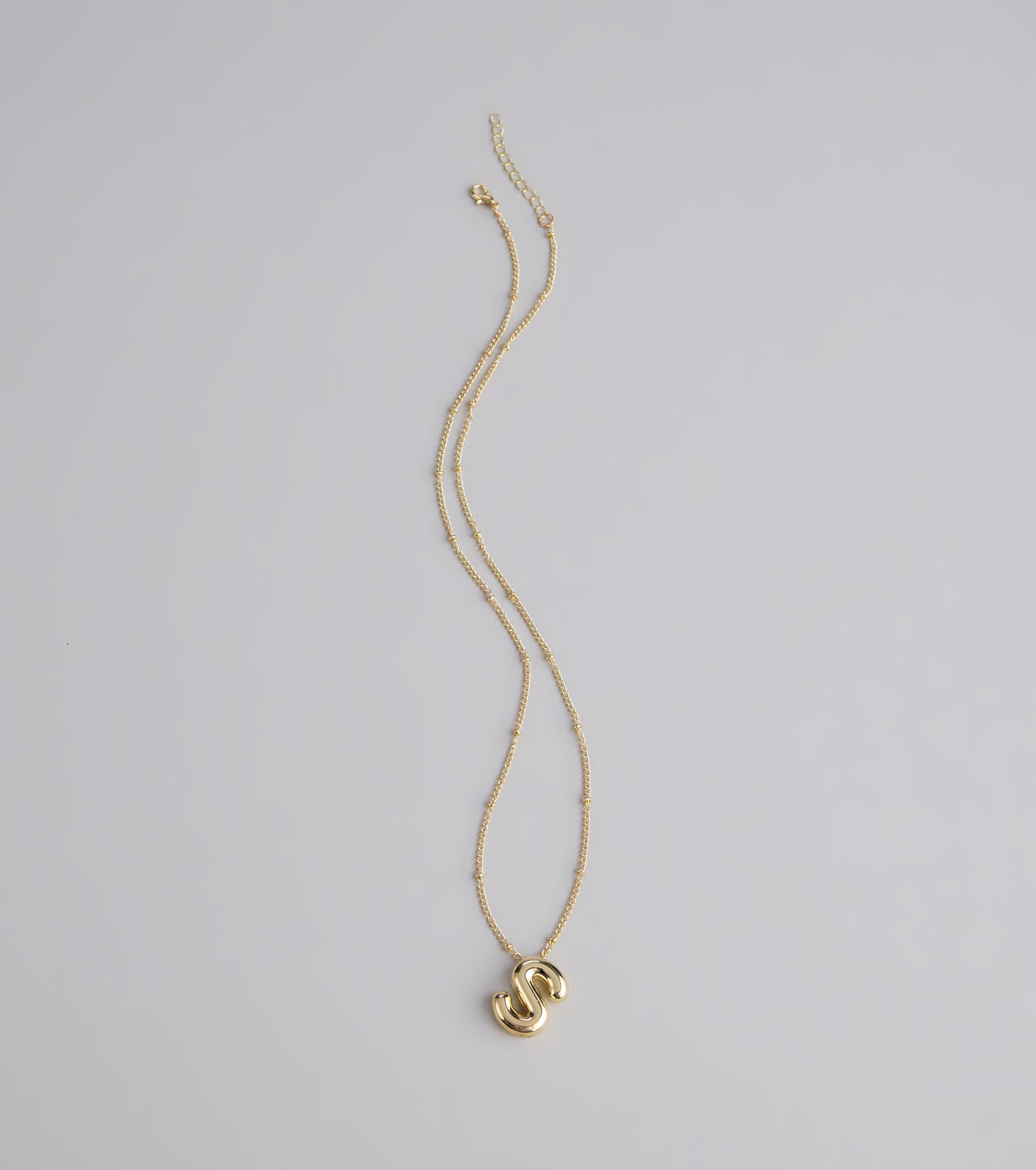Say It Bold Bubble Letter Charm Necklace