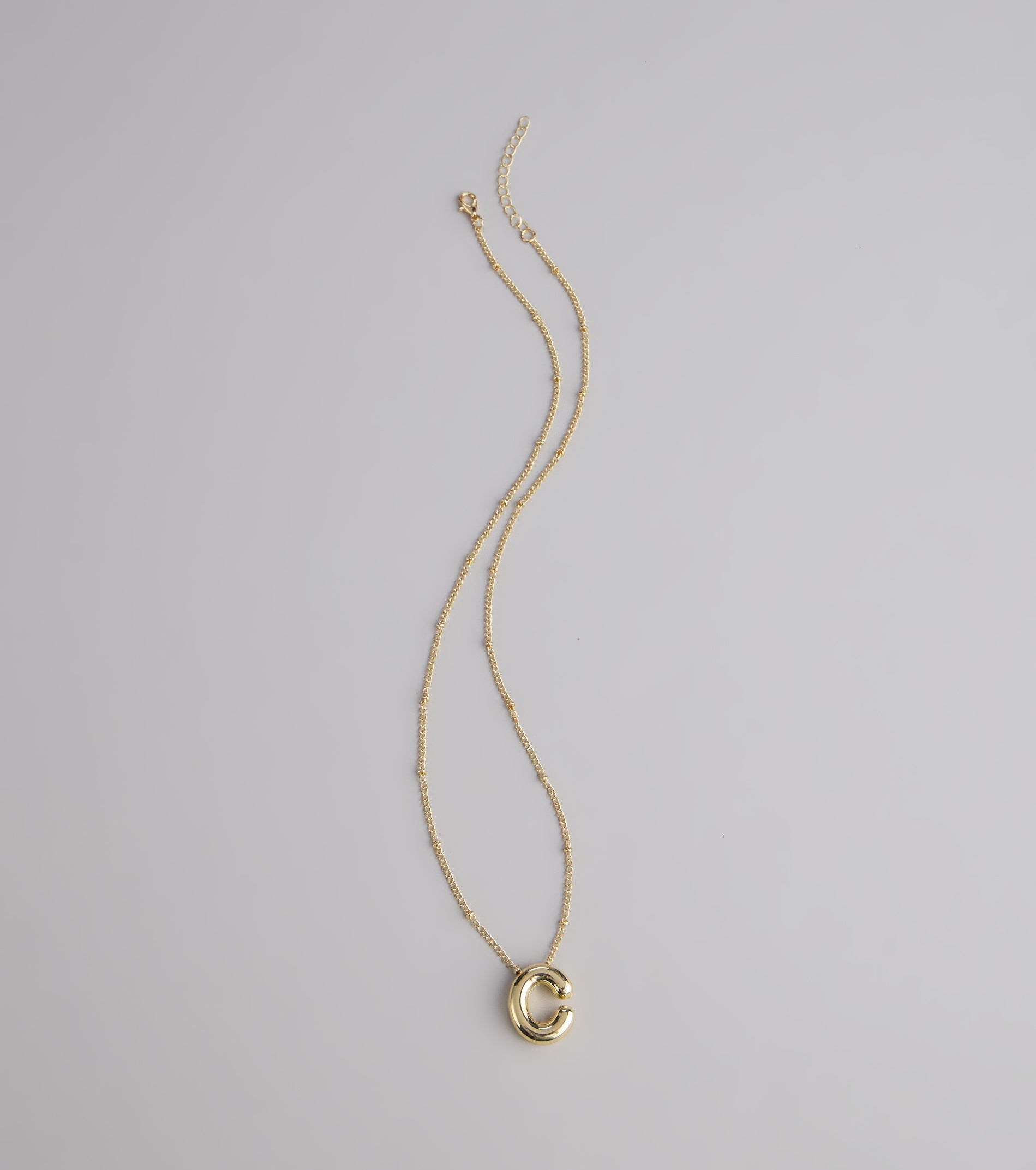 Say It Bold Bubble Letter Charm Necklace