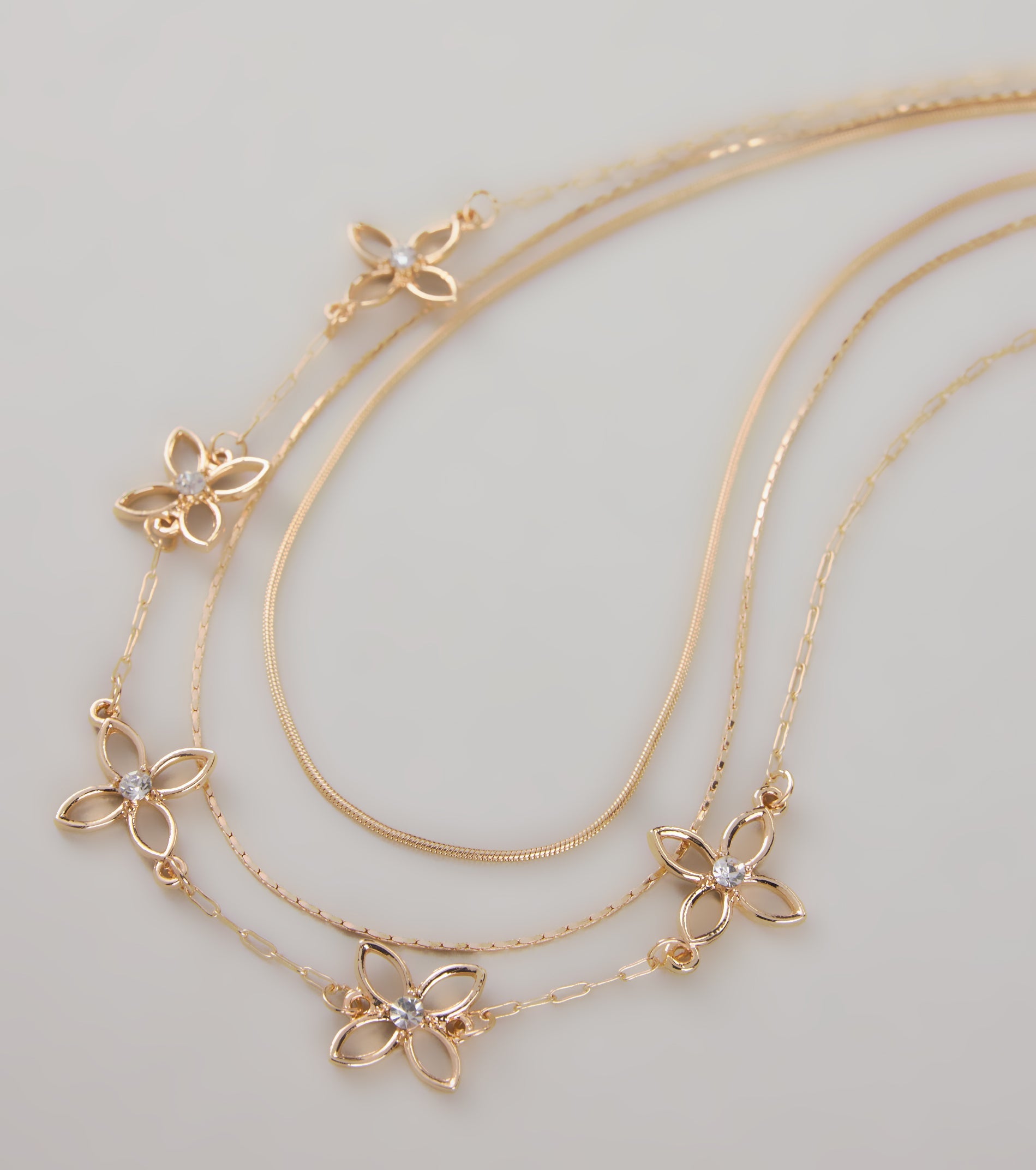 Just Bloomed Floral Layered Necklace