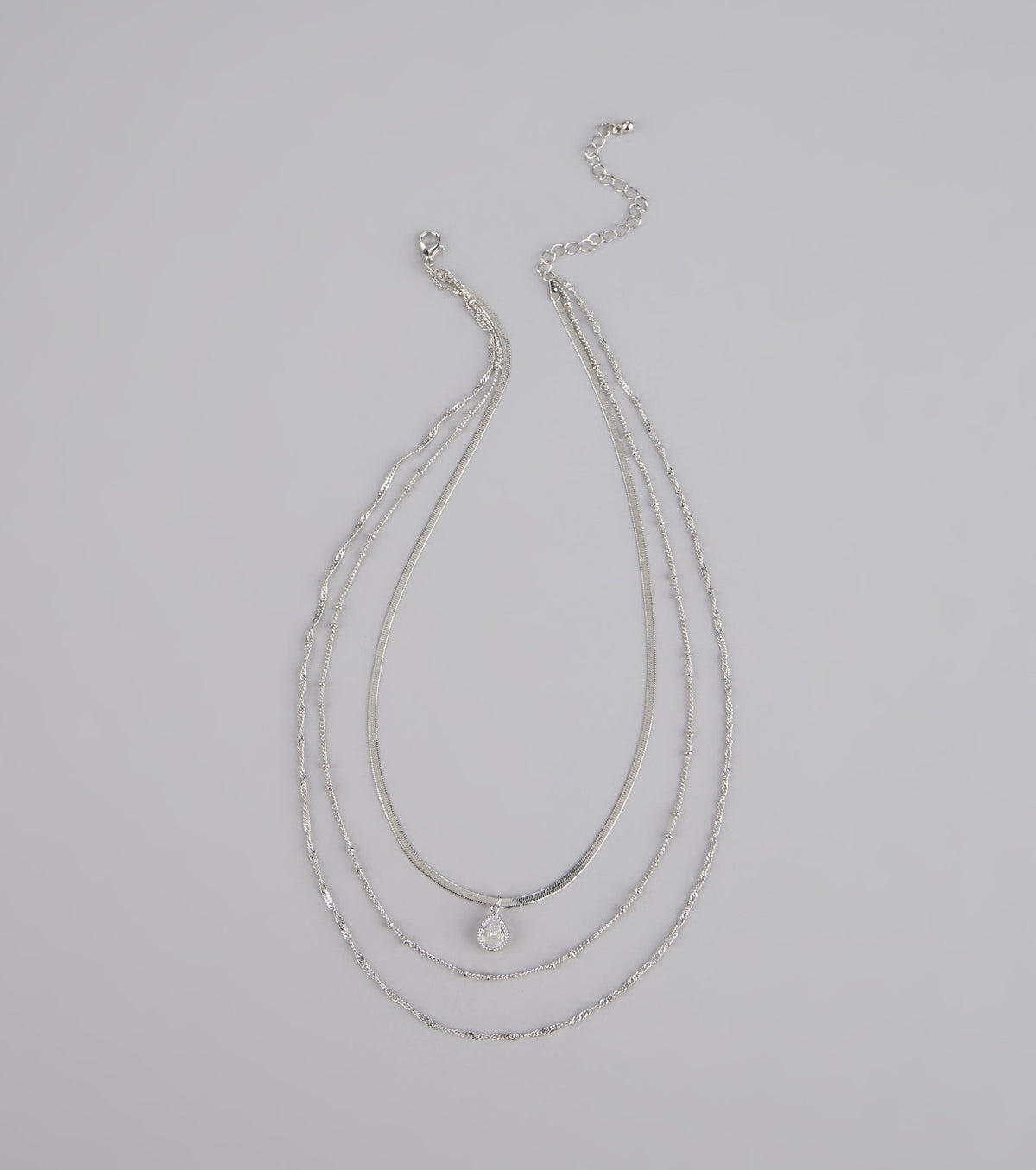 Layers of Luxe Teardrop Cubic Zirconia Necklace