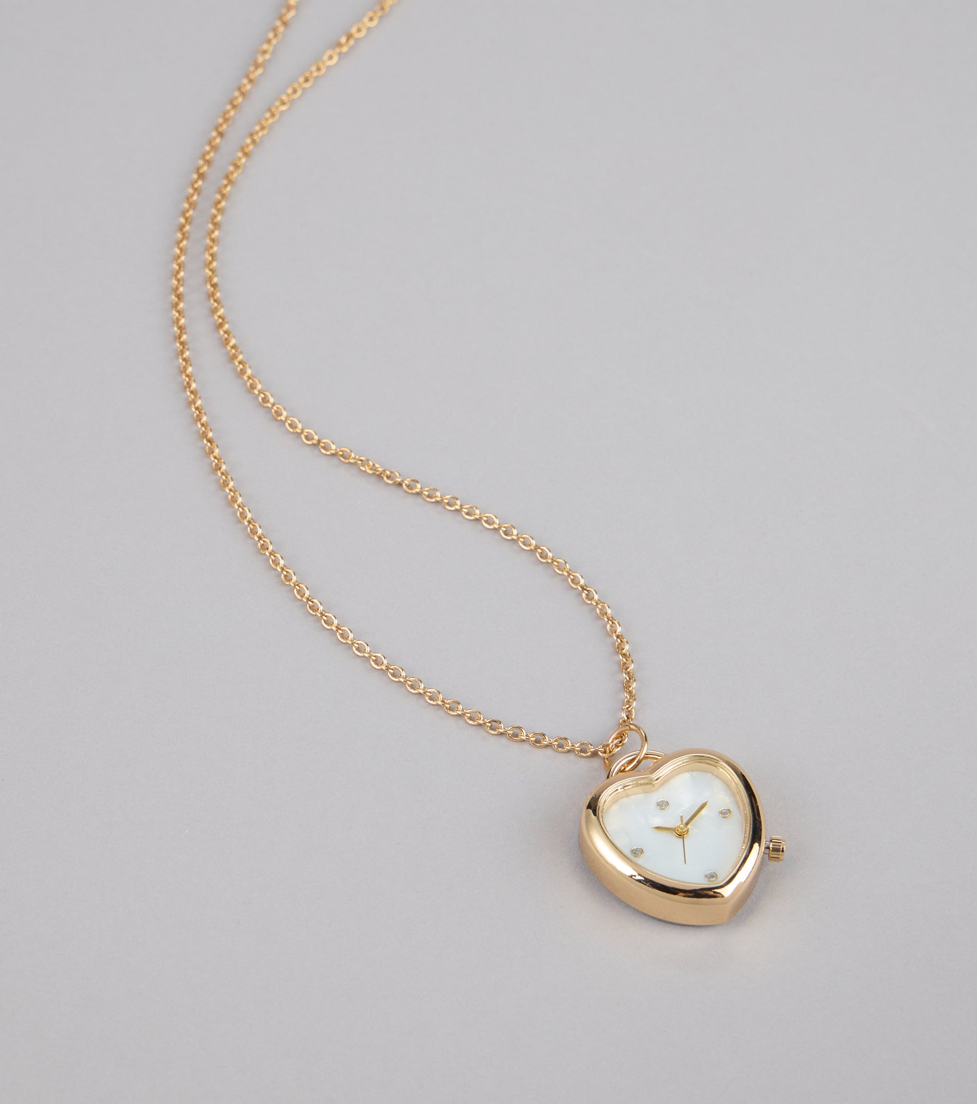 Time After Time Heart Watch Necklace