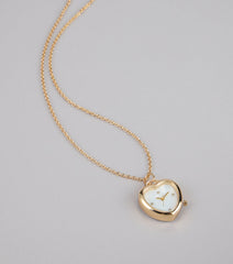 Time After Time Heart Watch Necklace