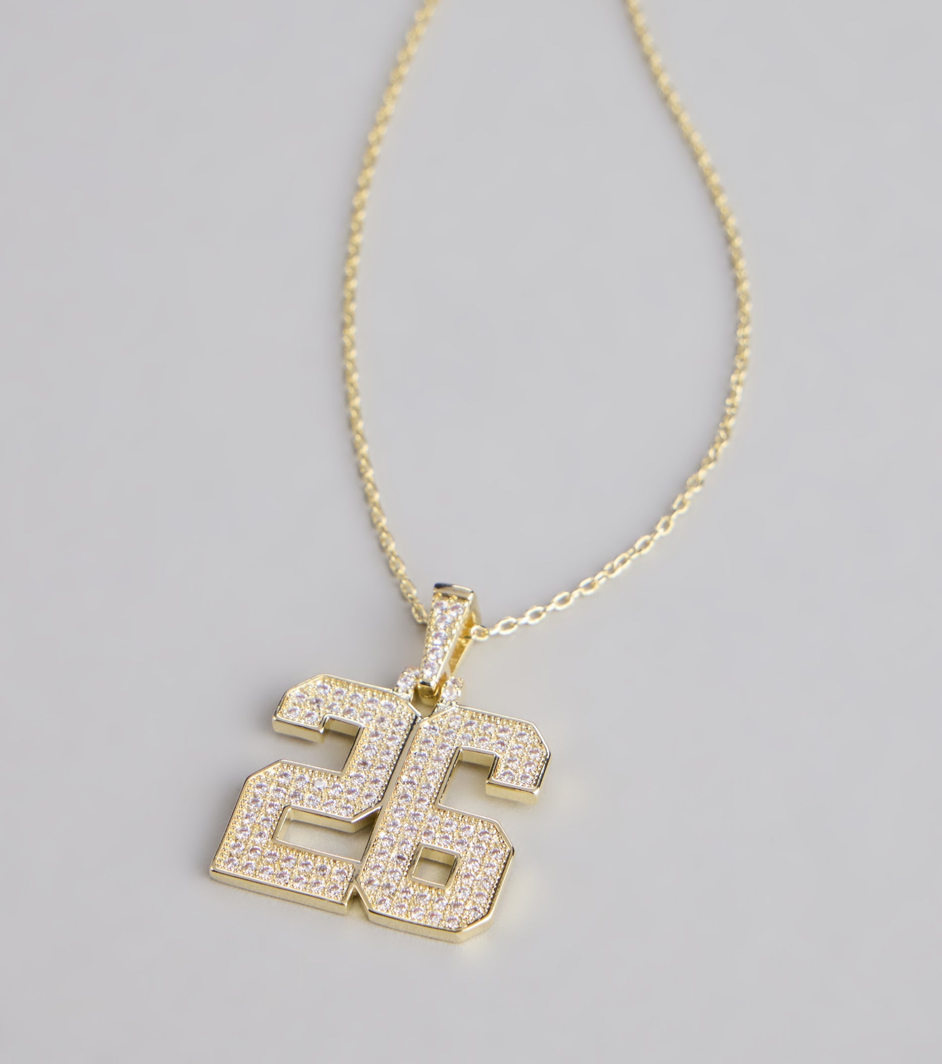 Lucky Sparkle 26 Rhinestone Charm Necklace