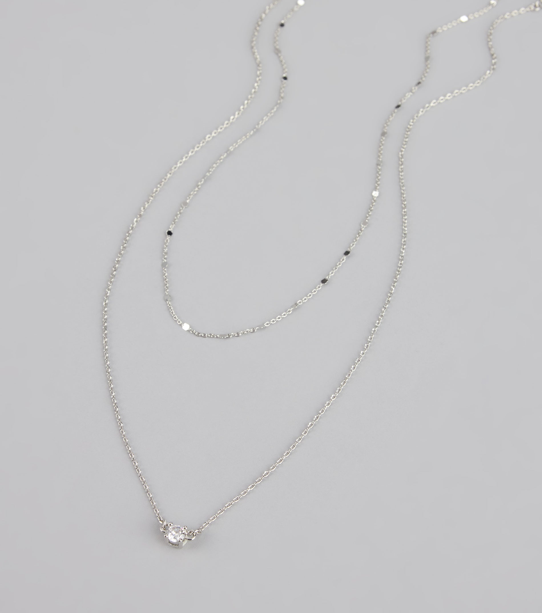 Effortless Shine Cubic Zirconia Layered Necklace Set
