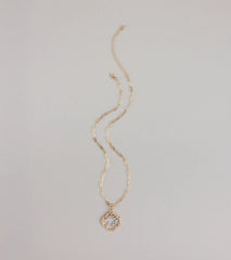 Stay Lucky Clover Charm Paperclip Chain Necklace