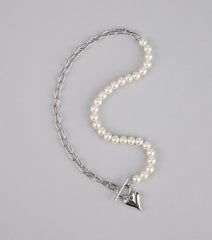 Mixed Feelings Chain Pearl Necklace