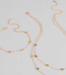 Twice As Chic Layered Necklace And Bracelet Set