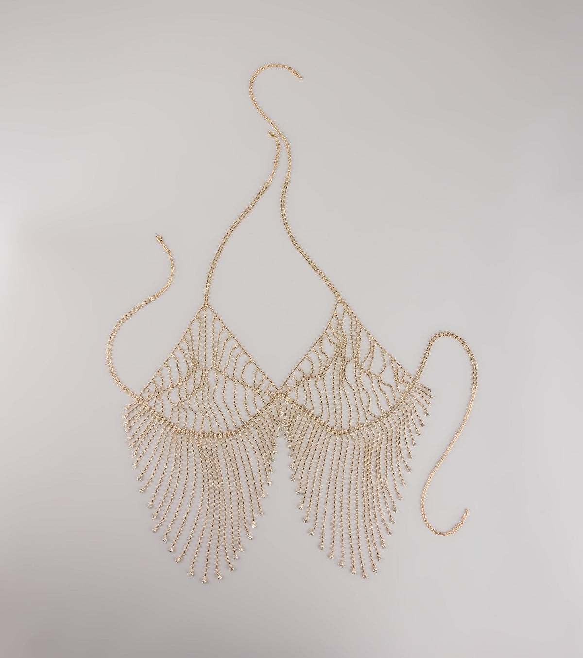 Goddess Drip Rhinestone Bra Chain Necklace