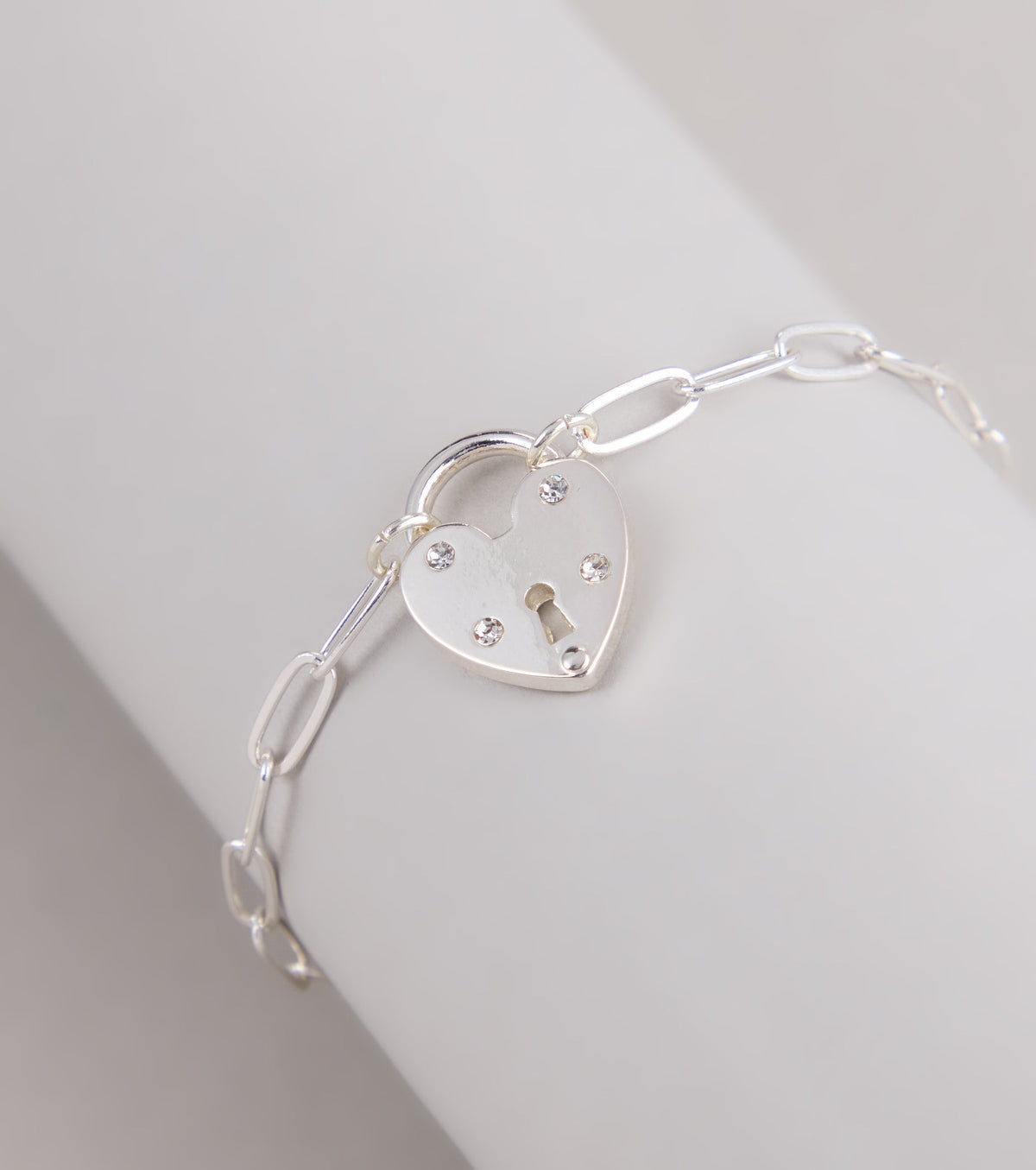 Locked In Love Heart Charm Bracelet