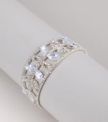 Crown Jewel Rhinestone Cuff Bracelet