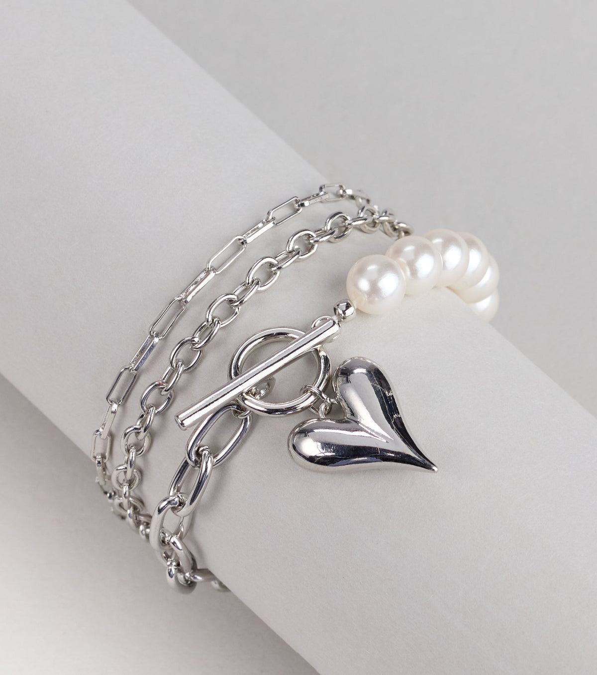 Love Linked Bracelet Stack
