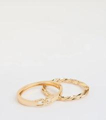Double The Drama Chain And Twist Bangle Set
