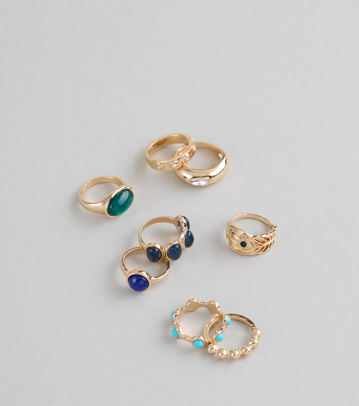 Stack Your Shine Eight-Pack Ring Set