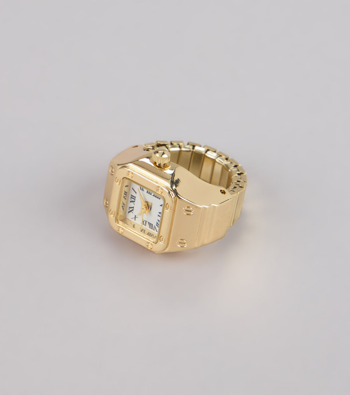 Vintage Hour Square Ring Watch