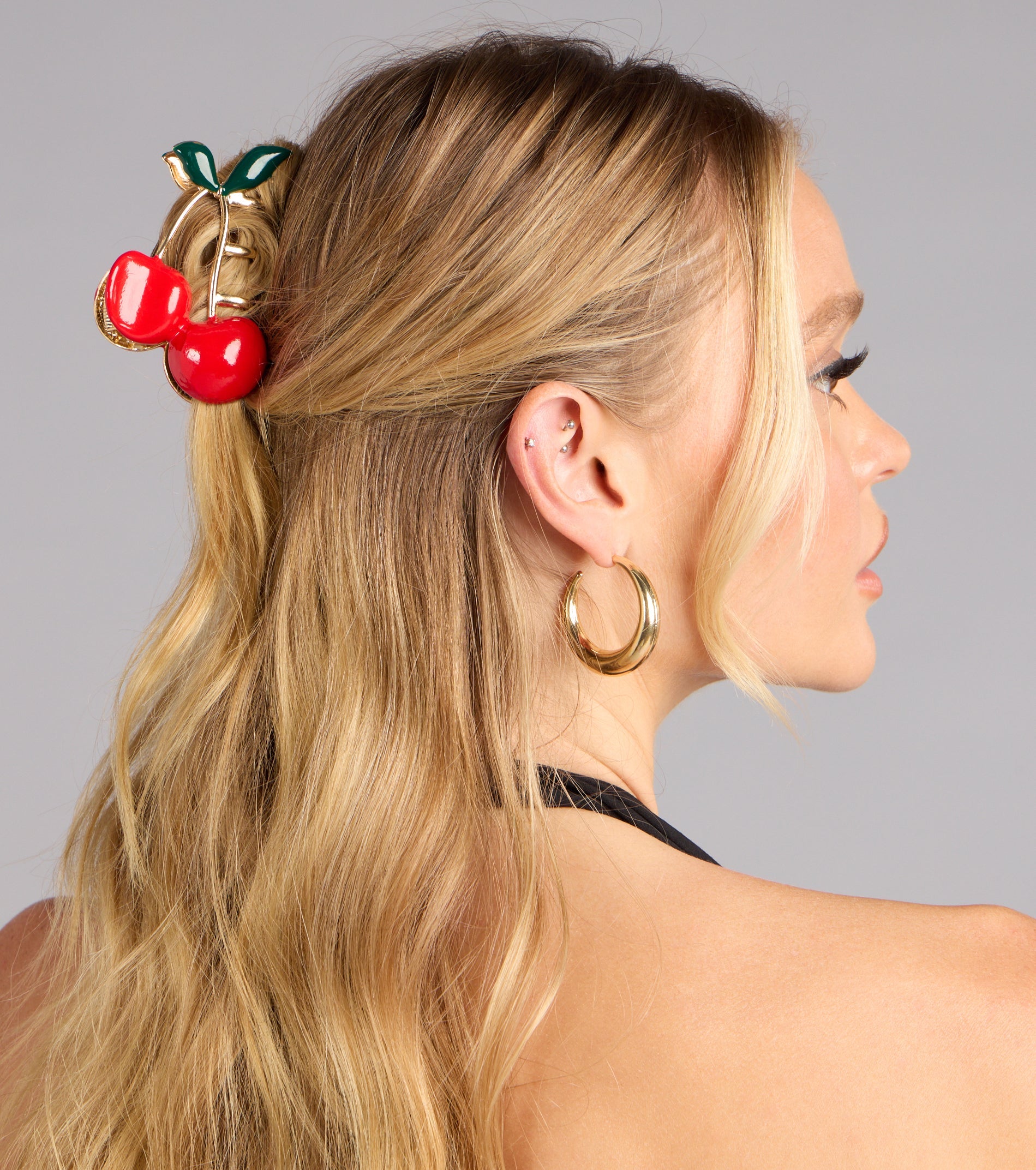 Cherry Glam Hair Claw Clip