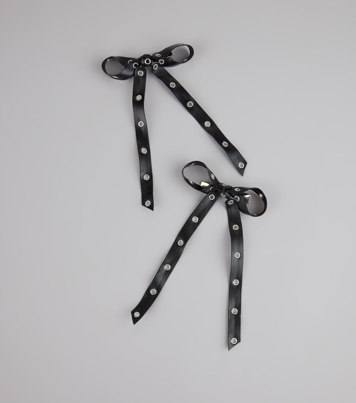 Cute Rebel Studded Bow Hair Clips