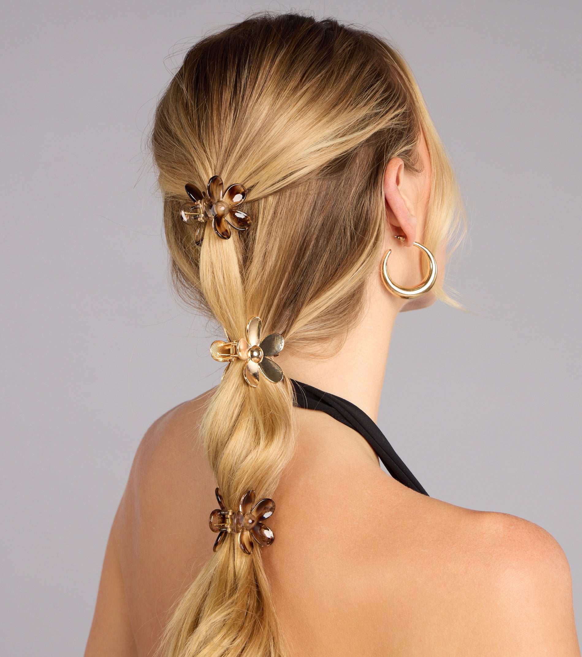 Bloom Goals Flower Hair Clip Set
