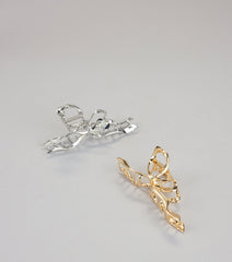 Polished Up Bow Hair Claw Clip Set